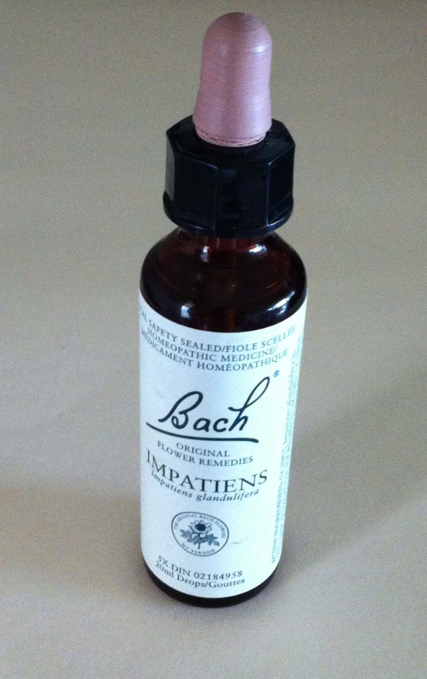Bottle of Bach's Flower Remedy called "Impatiens"